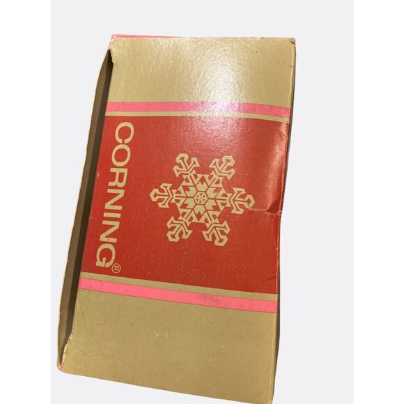 Vintage Corning Glass Works Christmas Ornaments Set Of 6 With  Winter Scenes - Picture 11 of 12